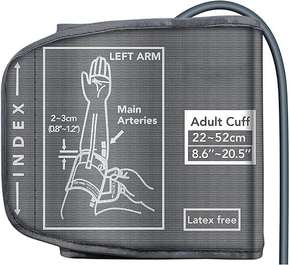 Replacement Extra Large Cuff for Omron BP Monitors 22-52CM Big Arm - Adjustable XL Blood Pressure Cuff, Includes 6 Universal Interface, Blood Pressure Monitors Large Cuff Compatible
