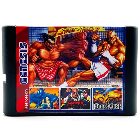 Retrotech 196 In 1 Multi Game Cartridge For Sega Genesis Console - Includes Retrotech Printed Instructions