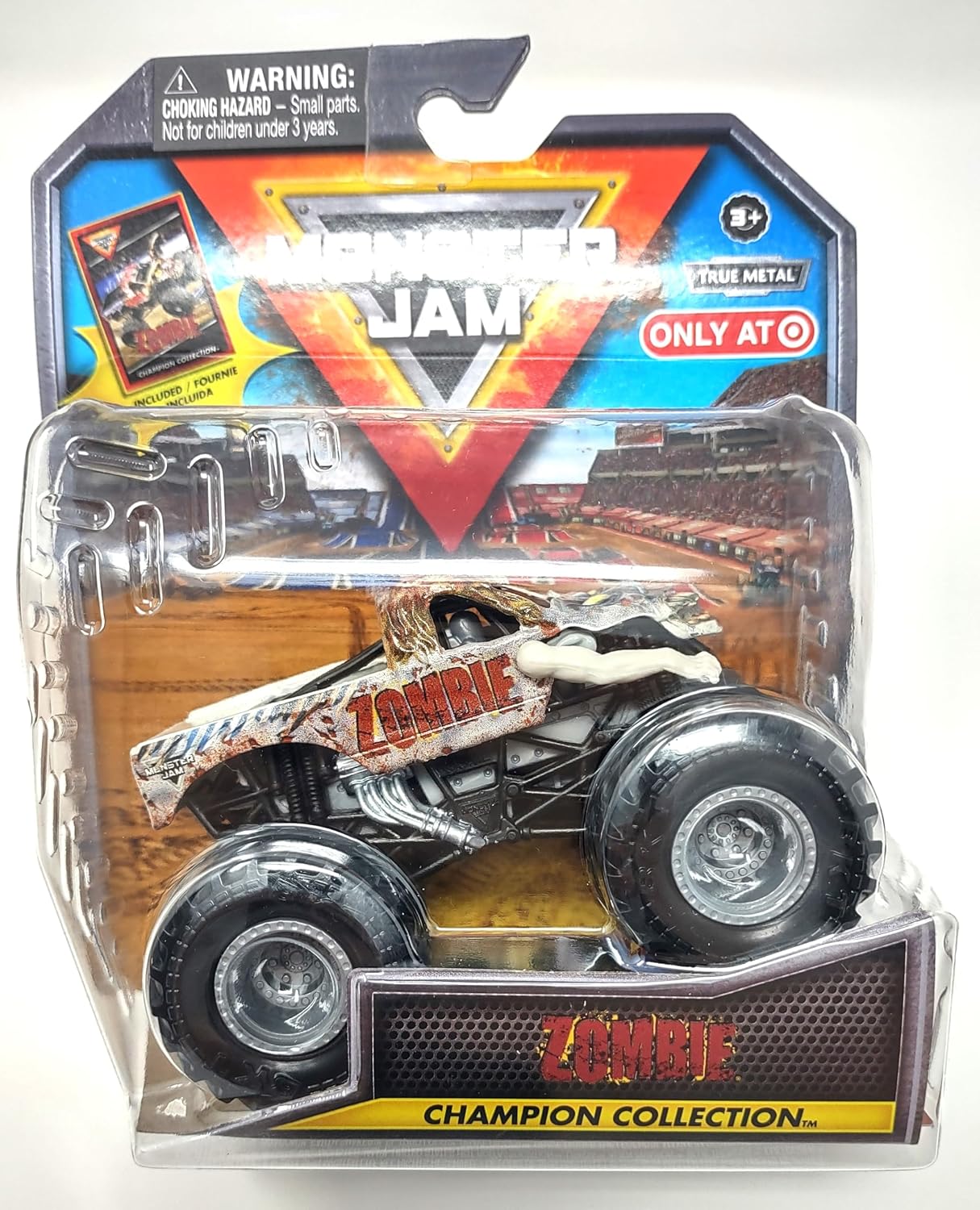 Monster Jam Stadium Series Championship Collection Monster Truck - 1:64 Scale,  with Collectible Trading Card Zombie