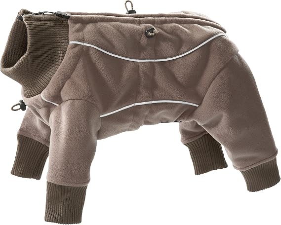 Hurtta Waterproof Fleece Overall Color:Brown Size:221 (Backlength 22.5cm / 8.9inch)
