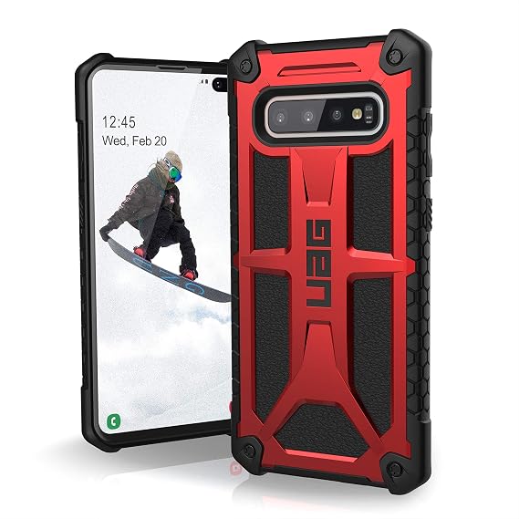 URBAN ARMOR GEAR UAG Designed for Samsung Galaxy S10 Plus [6.4-inch Screen] Monarch [Crimson] Military Drop Tested Phone Case