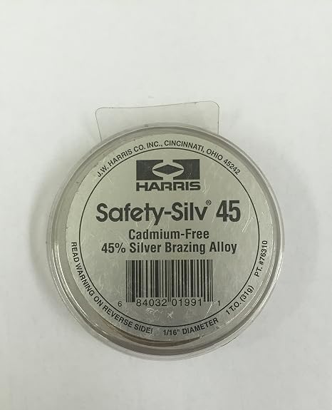 Harris 4531 Safety Silv 45 Silver Brazing Alloy 1 t.o.