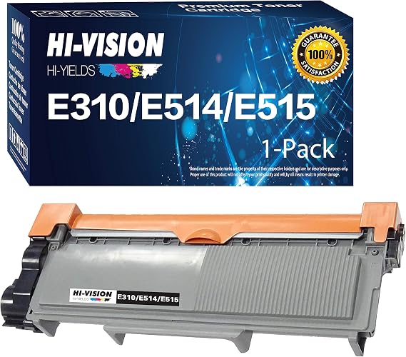 HI-Vision 1 Pack Compatible PVTHG 593-BBKD Toner Cartridge Replacement for E310dw E514dw E515dw E515dn