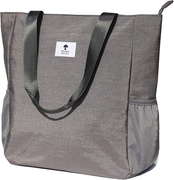 ESVAN Original Floral Water Resistant Large Tote Bag Shoulder Bag for Gym Beach Travel Daily Bags Upgraded