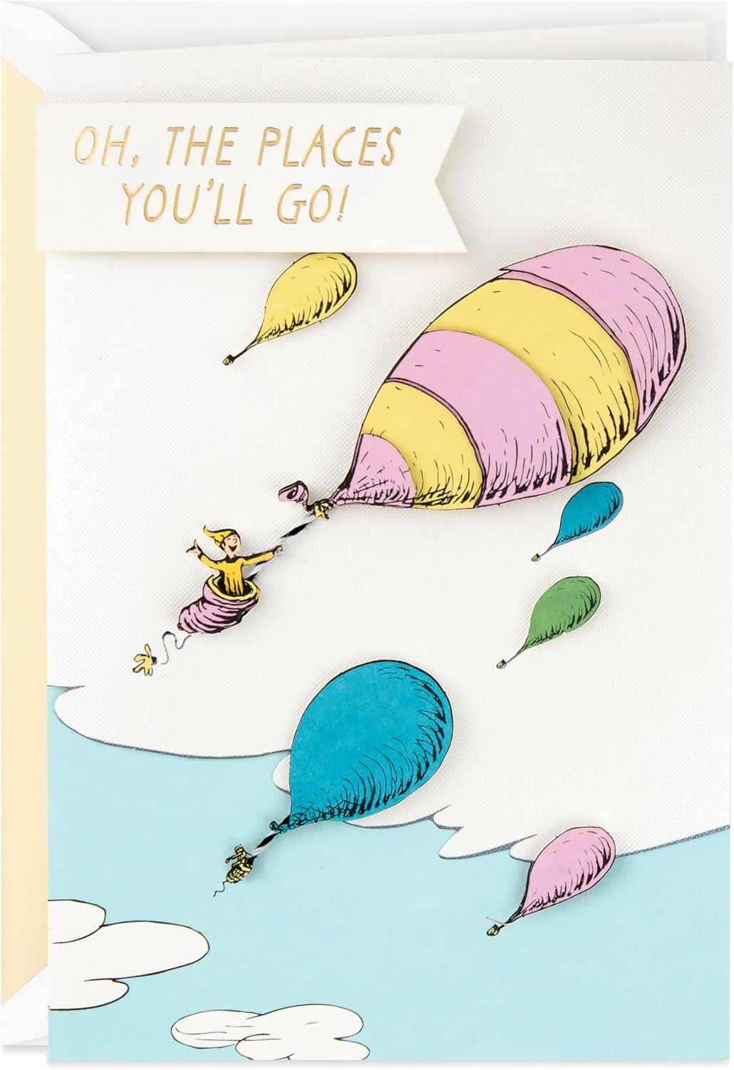 Hallmark Dr. Seuss Congratulations Card or Graduation Card (Oh, the Places You'll Go!) Signature Card