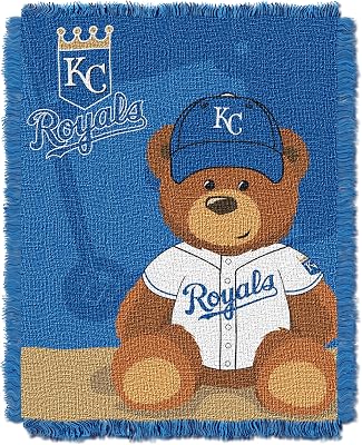Officially Licensed MLB Field Bear Baby Woven Jacquard Throw Blanket, Soft & Cozy, Washable, Throws & Bedding, 36 x 46"