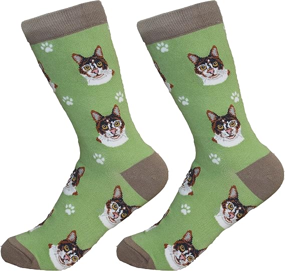 Socks - Fun Unisex Crazy Pet Lover Novelty Cat Funny Gifts for Lovers Dog Cute Pattern Casual Crew One Size Fits most