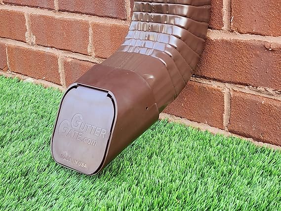 GutterGateTM 2x3 Type-A Downspout Accessory (Brown)